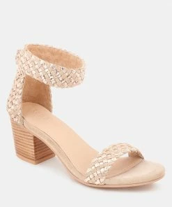 Rag & Co Sandals CARLA Gold Stacked Heel Sandal