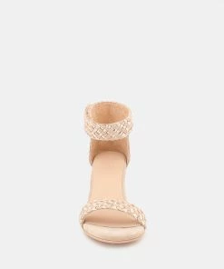 Rag & Co Sandals CARLA Gold Stacked Heel Sandal