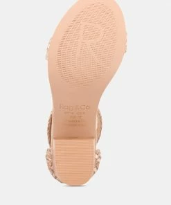 Rag & Co Sandals CARLA Gold Stacked Heel Sandal