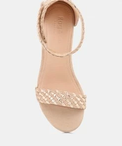 Rag & Co Sandals CARLA Gold Stacked Heel Sandal