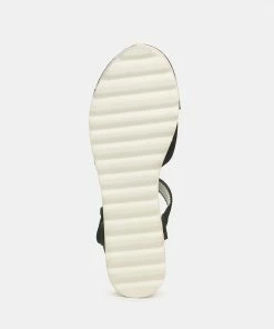 Rag & Co CASA Black Wedge Sandals