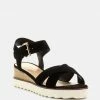 Rag & Co CASA Black Wedge Sandals 1 Rag & Co CASA Black Wedge Sandals