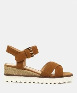Rag & Co CASA Tan Wedge Sandals