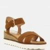 Rag & Co CASA Tan Wedge Sandals