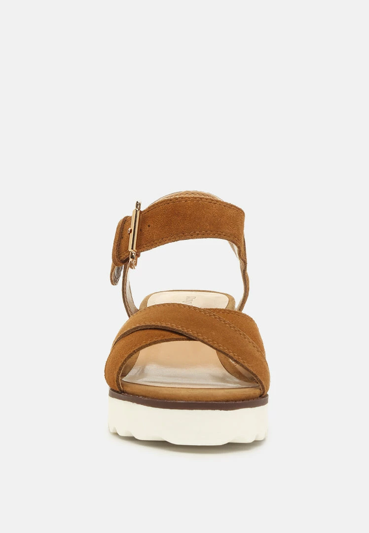 Rag & Co CASA Tan Wedge Sandals 5 Rag & Co CASA Tan Wedge Sandals