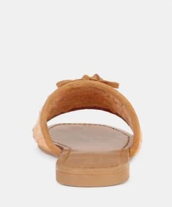 Rag & Co CEDAR Handwoven Natural Tan Tassel Flats 12 Rag & Co CEDAR Handwoven Natural Tan Tassel Flats