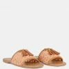 Rag & Co CEDAR Handwoven Natural Tan Tassel Flats