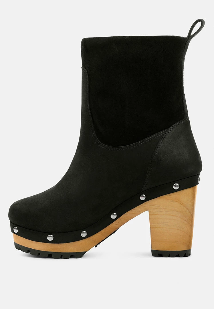 Rag & Co CHEROKEE Black Block Heeled Chelsea Boots 5 Rag & Co CHEROKEE Black Block Heeled Chelsea Boots