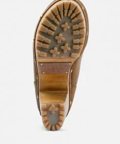 Rag & Co CHEROKEE Tan Block Heeled Chelsea Boot