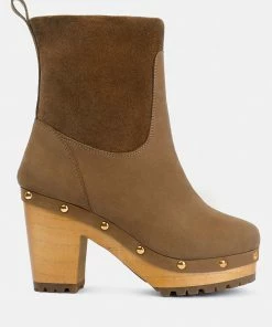 Rag & Co CHEROKEE Tan Block Heeled Chelsea Boot