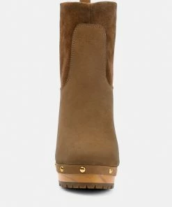 Rag & Co CHEROKEE Tan Block Heeled Chelsea Boot