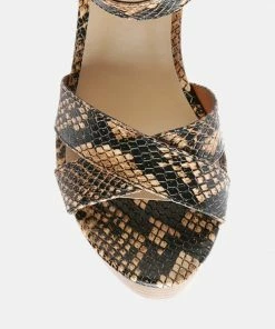 Rag & Co SS'22 CHYPRE High Heeled Block Sandal In Tan