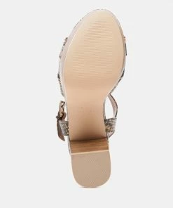 Rag & Co SS'22 CHYPRE High Heeled Block Sandal In Tan