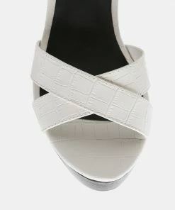 Rag & Co SS'22 CHYPRE High Heeled Block Sandal In White