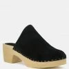 Rag & Co DARCIE Black Suede Clogs SS'22