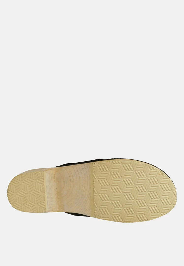 Rag & Co DARCIE Black Suede Clogs SS'22 8 Rag & Co DARCIE Black Suede Clogs SS'22