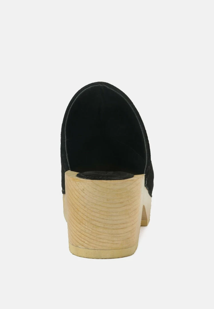 Rag & Co DARCIE Black Suede Clogs SS'22 6 Rag & Co DARCIE Black Suede Clogs SS'22