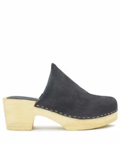 Rag & Co SS'22 DARCIE Grey Suede Clogs