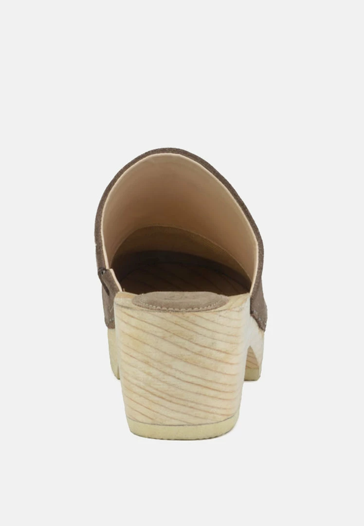 Rag & Co SS'22 DARCIE Taupe Suede Clogs 7 Rag & Co SS'22 DARCIE Taupe Suede Clogs