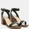 Rag & Co DOLPH Stack Block Heeled Sandal In Black SS'22 2 Rag & Co DOLPH Stack Block Heeled Sandal In Black SS'22