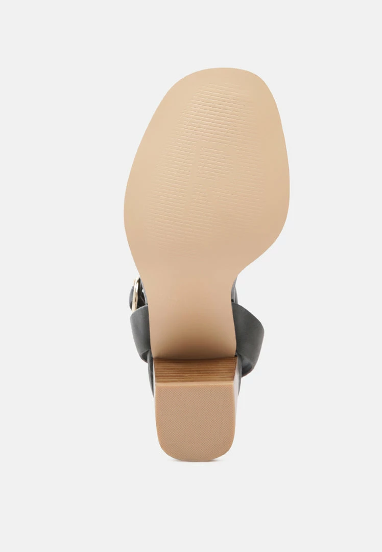 Rag & Co DOLPH Stack Block Heeled Sandal In Black SS'22 5 Rag & Co DOLPH Stack Block Heeled Sandal In Black SS'22