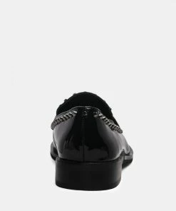 Rag & Co Loafers & Ballerinas EMILIA Black Shine Forever Stud Penny Loafers