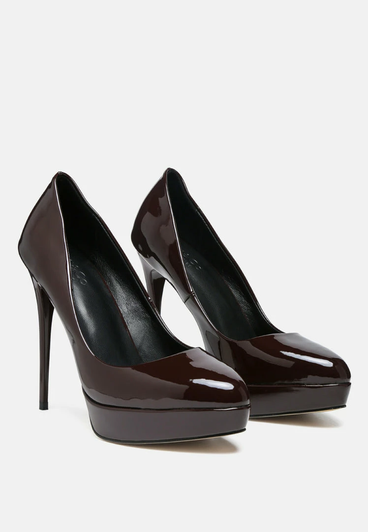 Rag & Co FAUSTINE High Heel Dress Shoe In Espresso 3 Rag & Co FAUSTINE High Heel Dress Shoe In Espresso