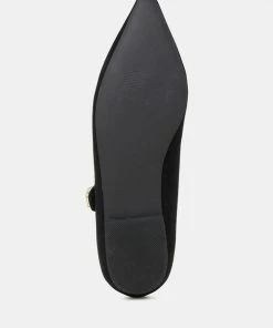 Rag & Co Loafers & Ballerinas FEDORA Black Pointed Ballerina Flats