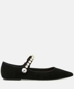 Rag & Co Loafers & Ballerinas FEDORA Black Pointed Ballerina Flats