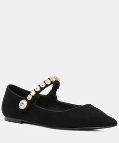 Rag & Co Loafers & Ballerinas FEDORA Black Pointed Ballerina Flats