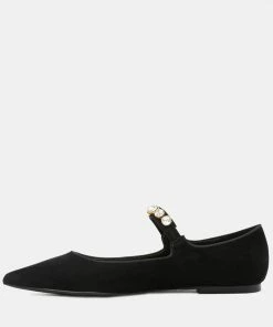 Rag & Co Loafers & Ballerinas FEDORA Black Pointed Ballerina Flats