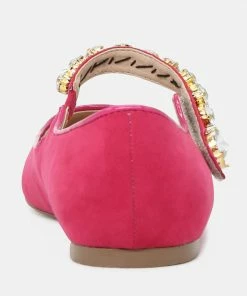 Rag & Co FEDORA Fuchsia Pointed Ballerina Flats Loafers & Ballerinas