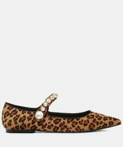 Rag & Co FEDORA Leopard Pointed Ballerina Flats