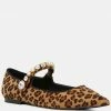 Rag & Co FEDORA Leopard Pointed Ballerina Flats