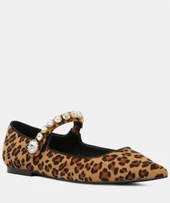 Rag & Co FEDORA Leopard Pointed Ballerina Flats