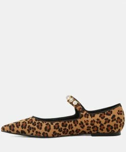Rag & Co FEDORA Leopard Pointed Ballerina Flats