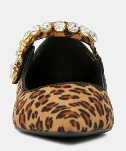 Rag & Co FEDORA Leopard Pointed Ballerina Flats