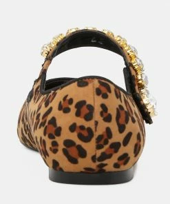 Rag & Co FEDORA Leopard Pointed Ballerina Flats