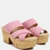 Rag & Co GERD Block Heeled Suede Slip-On Sandal In Pink SS'22 1 Rag & Co GERD Block Heeled Suede Slip-On Sandal In Pink SS'22