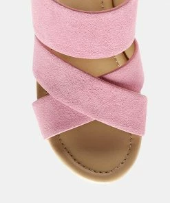 Rag & Co GERD Block Heeled Suede Slip-On Sandal In Pink SS'22 12 Rag & Co GERD Block Heeled Suede Slip-On Sandal In Pink SS'22
