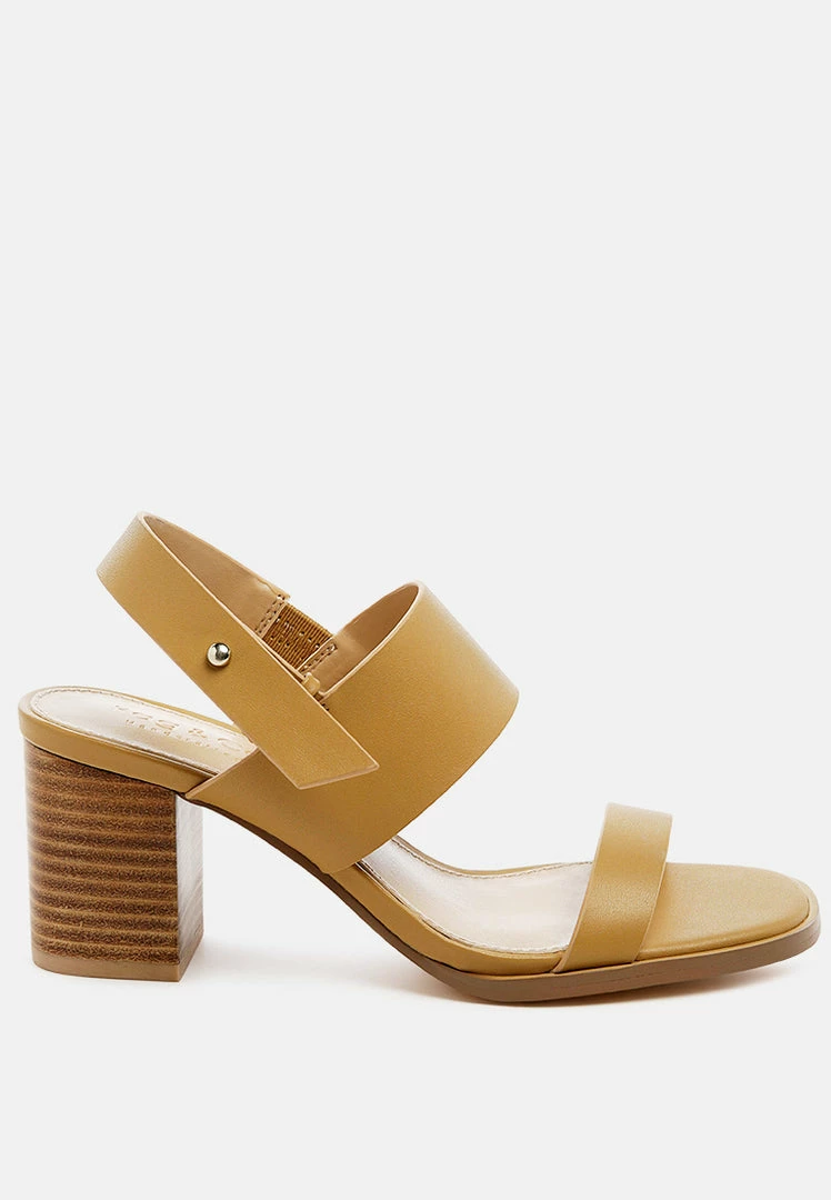 Rag & Co GERTUDE Slingback Block Heel Leather Sandal In Tan SS'22 4 Rag & Co GERTUDE Slingback Block Heel Leather Sandal In Tan SS'22