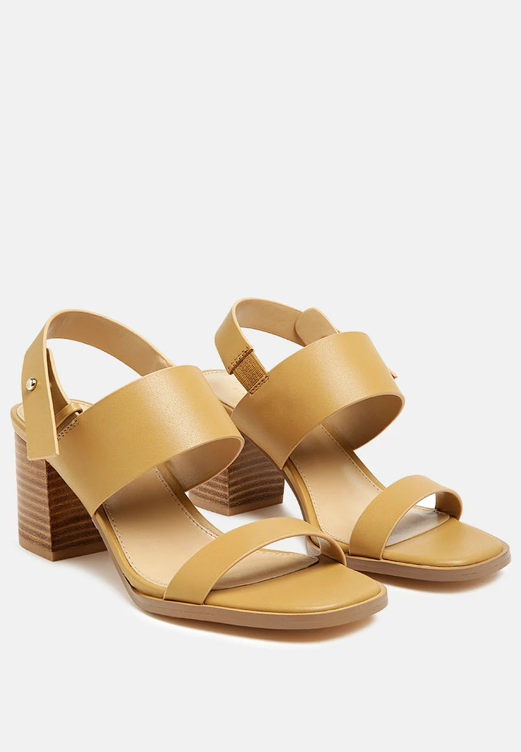 Rag & Co GERTUDE Slingback Block Heel Leather Sandal In Tan SS'22 3 Rag & Co GERTUDE Slingback Block Heel Leather Sandal In Tan SS'22