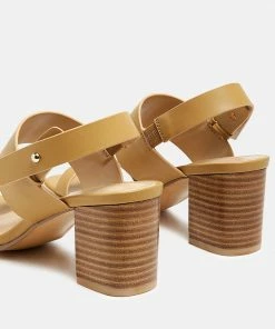 Rag & Co GERTUDE Slingback Block Heel Leather Sandal In Tan SS'22 9 Rag & Co GERTUDE Slingback Block Heel Leather Sandal In Tan SS'22