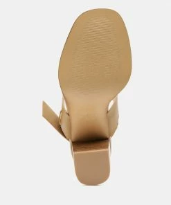 Rag & Co GERTUDE Slingback Block Heel Leather Sandal In Tan SS'22 10 Rag & Co GERTUDE Slingback Block Heel Leather Sandal In Tan SS'22