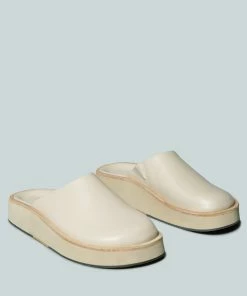 Rag & Co X Mules GIVENS Flatform Nude Slip-On