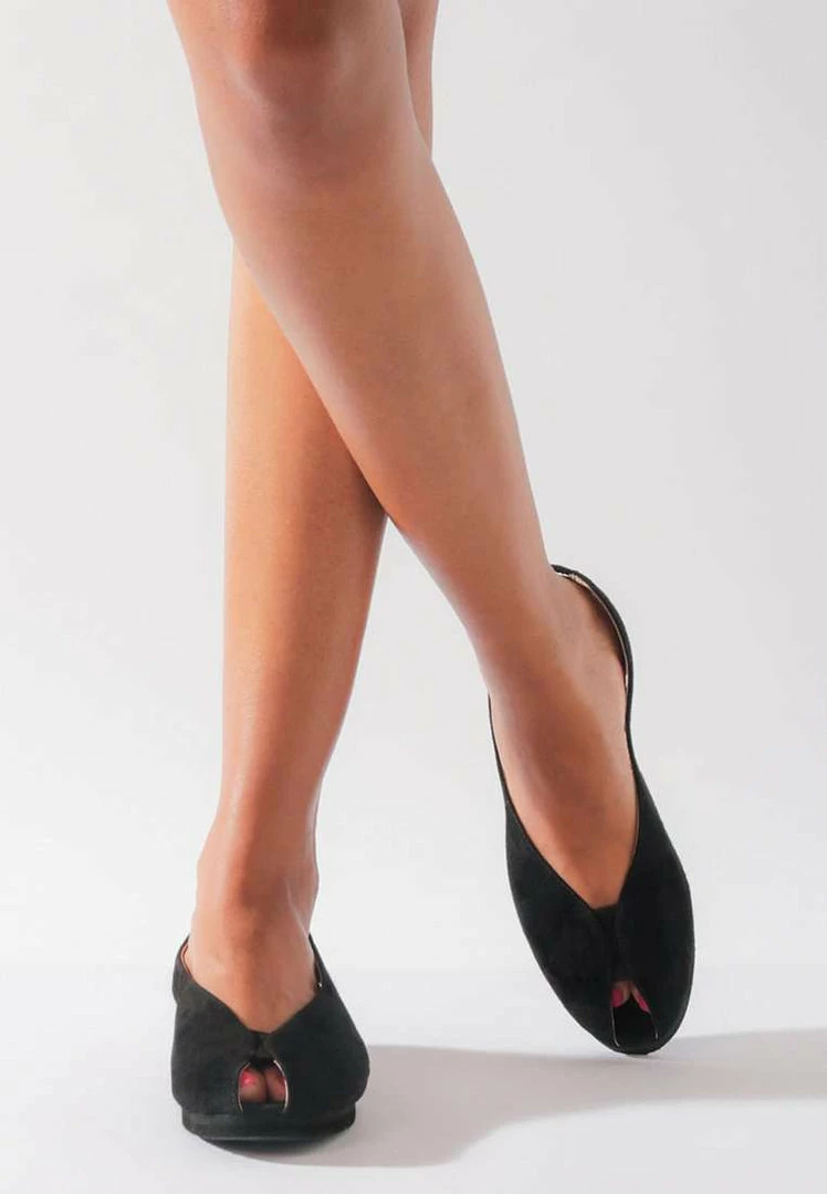 Rag & Co GRETCHEN Black Slingback Flat Sandals Flats 10 Rag & Co GRETCHEN Black Slingback Flat Sandals Flats