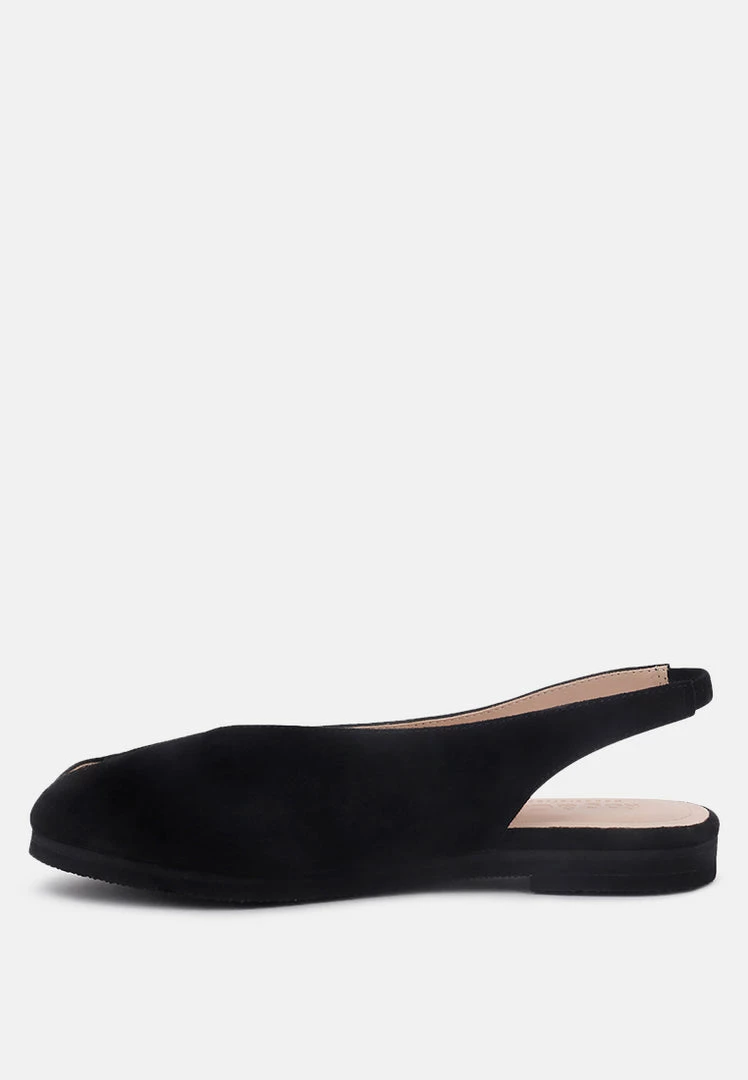 Rag & Co GRETCHEN Black Slingback Flat Sandals Flats 6 Rag & Co GRETCHEN Black Slingback Flat Sandals Flats