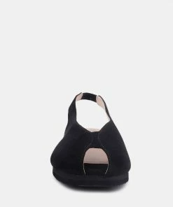 Rag & Co GRETCHEN Black Slingback Flat Sandals Flats 12 Rag & Co GRETCHEN Black Slingback Flat Sandals Flats