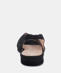 Rag & Co GRETCHEN Black Slingback Flat Sandals Flats 14 Rag & Co GRETCHEN Black Slingback Flat Sandals Flats