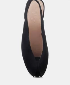 Rag & Co GRETCHEN Black Slingback Flat Sandals Flats 15 Rag & Co GRETCHEN Black Slingback Flat Sandals Flats